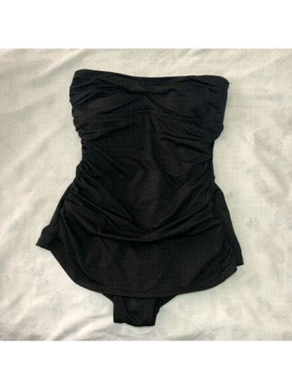jantzen Size Small Black Bandeau Bathing Suit